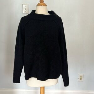 Free People Pullover Sweater Womens Black Bubble Crewneck‎ S